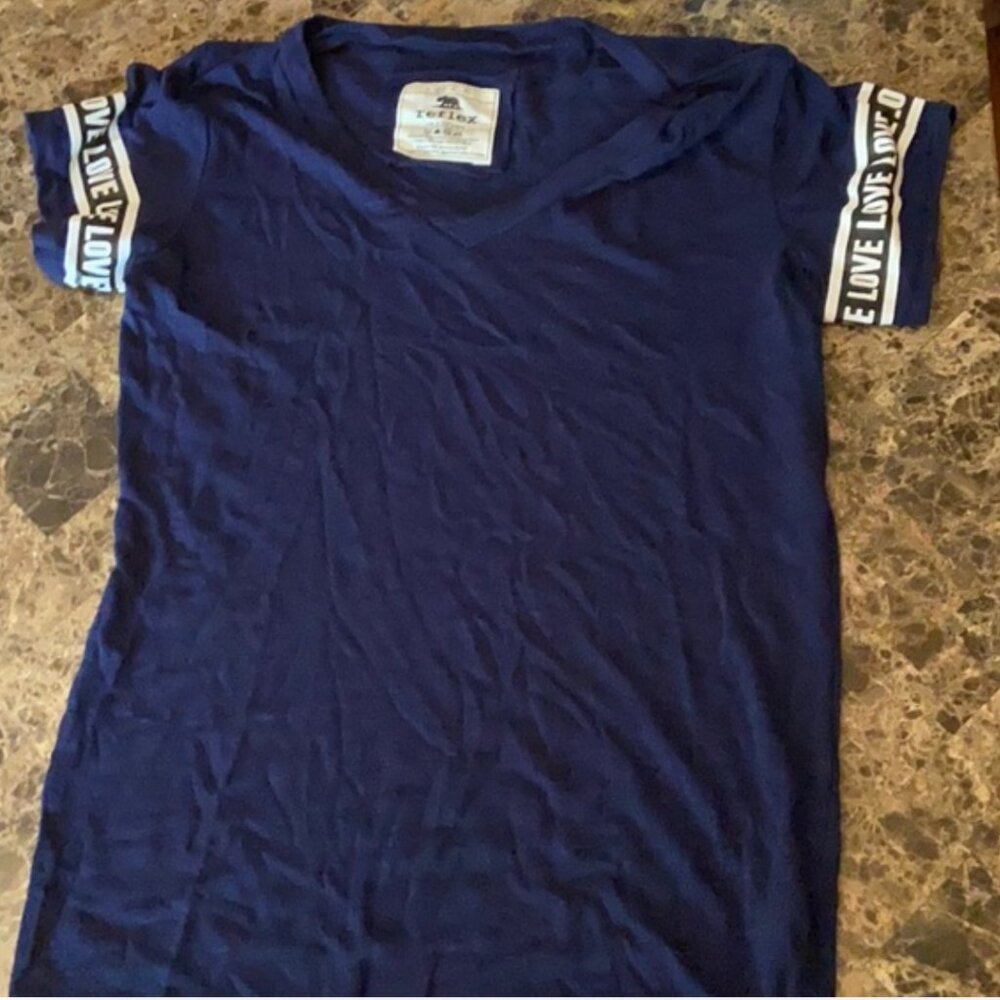 2/$5 Reflex Deep Blue V-Neck Tee